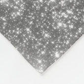 Zilveren Grijze Sterren Fleece Deken (Hoek)
