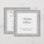 Zilveren grijze trouwdag verlovingsfeest kaart (Voorkant / Achterkant)