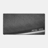 Zilveren grijze veren textuur lijnen Aangepaste na Bureaumat (Voorkant)