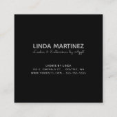 Zilveren grijze verloopcirkel Logo Vierkante Visitekaartje (Achterkant)