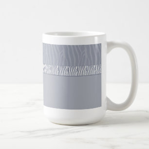 Zilveren Grijze Zebra Vachtprint Koffiemok