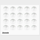 Zilveren groen Baby shower Classic Ronde Sticker (Vel)