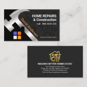 Zilveren Hamer Dak Handyman Visitekaartje (Voorkant / Achterkant)