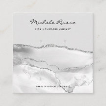 Zilveren Handgemaakte QR Code Sieraden Display Kaa