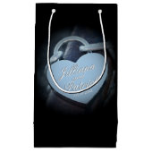 Zilveren hangslot liefhebbers gespecialiseerde ove klein cadeauzakje (Voorkant)