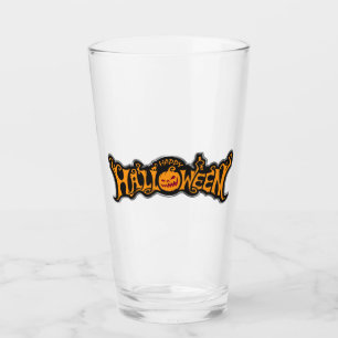 Zilveren Happy Halloween Pompoen met Robijnrode Og Glas