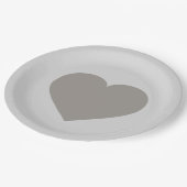 Zilveren hart bord (Gekanteld)