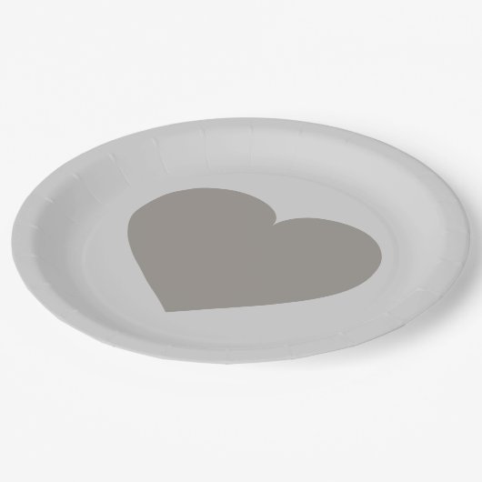 Zilveren hart bord (Gekanteld)