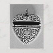  zilveren hart briefkaart (Voorkant)