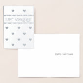 Zilveren hart bruiloft jubileum mama en papa kaart (Display)