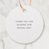 zilveren hart | Eenvoudige bruiloft dank u Bedankjes Labels (Achterkant)