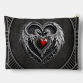 Zilveren hart met vleugels. etui (Achterkant)