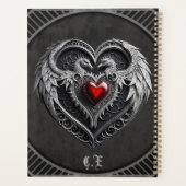 Zilveren hart met vleugels planner (Achterkant)