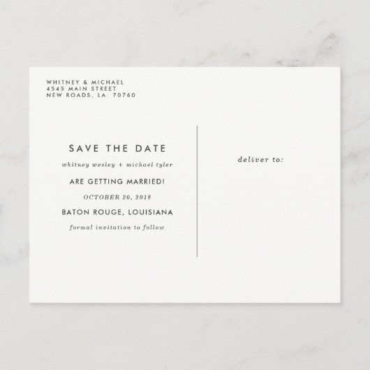 Zilveren Hart Red de Datum Aankondigingskaart (Achterkant)