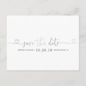 Zilveren Hart Red de Datum Aankondigingskaart (Voorkant)