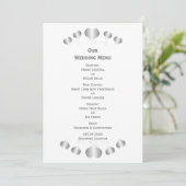 Zilveren Hart Trouwontwerp Menu (Staand voorkant)