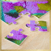 Zilveren Hart Turquoise Outline op Graffiti Wall - Legpuzzel