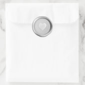 Zilveren Hart Wax Seal Bruiloft Envelop Stickers (Tas)
