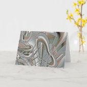 Zilveren Harten Kaart (Gele Bloem)