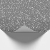 Zilveren Hartjes Confetti Cadeaupapier (Hoek)