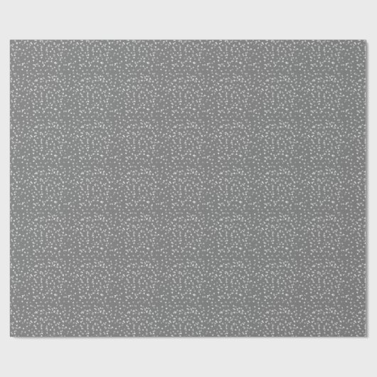 Zilveren Hartjes Confetti Cadeaupapier (Vlak)
