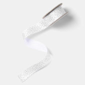 Zilveren Hartjes Confetti Satijnen Lint (Achterkant)