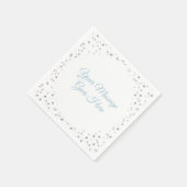 Zilveren Hartjes Confetti Servet (Hoek)