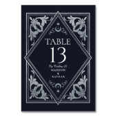 Zilveren Hemelse Art Nouveau Tarot Gotische bruilo Kaart (Achterkant)