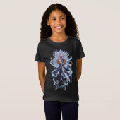 Zilveren Hemelse Krijger Fantasy T-Shirt (Voorkant volledig)