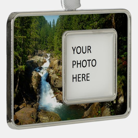 Zilveren Herfsten in het nationaal park Mount Rain Verzilverd Omlijst Ornament (Rechts)