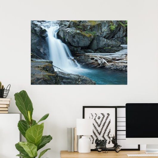 Zilveren Herfsten, nationaal park Mount Rainier Poster (Thuiskantoor)