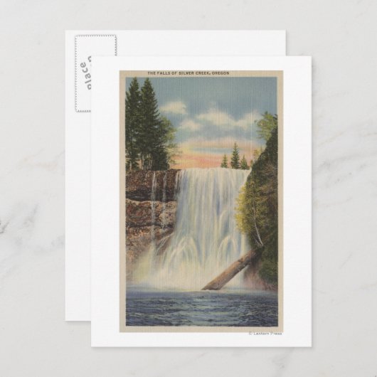 Zilveren Herfsten op Silver Creek, Oregon Uitzicht Briefkaart (Voorkant / Achterkant)