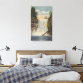 Zilveren Herfsten op Silver Creek, Oregon Uitzicht Canvas Afdruk (Insitu (Slaapkamer))