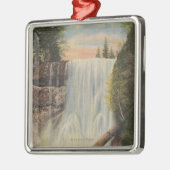 Zilveren Herfsten op Silver Creek, Oregon Uitzicht Metalen Ornament (Links)