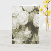 Zilveren Herinneringen Sepia Rozen Jubileum Kaart (Gele Bloem)