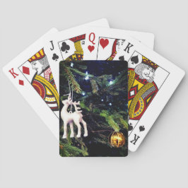 Zilveren herten en gouden bal pokerkaarten