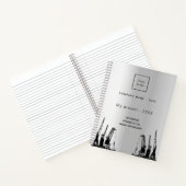 Zilveren hijskranen bedrijfslogo notitieboek (Binnen)