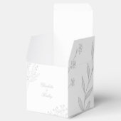 Zilveren hoek Floral Boho bruiloft Bedankdoosjes (Geopend)