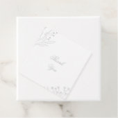 Zilveren hoek Floral Boho bruiloft Bedankjes Labels (In situ)