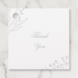 Zilveren hoek Floral Boho bruiloft Bedankjes Labels