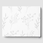 Zilveren hoek Floral Boho bruiloft Gastenboek (Achterkant)