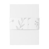 Zilveren hoek Floral Boho bruiloft Uitnodigingen Wikkel (Achterkant Voorbeeld)