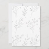 Zilveren hoek Floral Boho Wedding Zitkaarten Kaart (Achterkant)