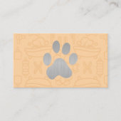 Zilveren Hond Poot  Visitekaartje (Voorkant)