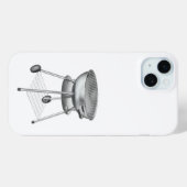Zilveren houtskool barbecue grill Case-Mate iPhone case (Achterkant (horizontaal))