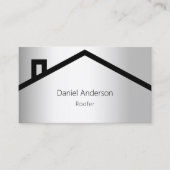 Zilveren huis dak moderne QR-code Visitekaartje (Voorkant)
