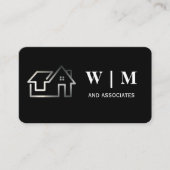 Zilveren Huis Logo Visitekaartje (Voorkant)