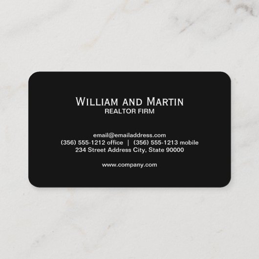 Zilveren Huis Logo Visitekaartje (Achterkant)