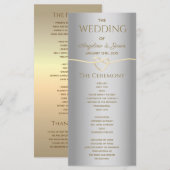 Zilveren Huwelijk Programmakaart (Voorkant / Achterkant)