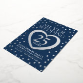 Zilveren huwelijksjubileum 25ste verjaardagsfeest  folie uitnodiging (Gedraaid)